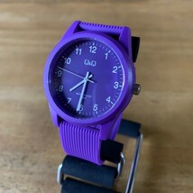【新品】シチズン CITIZEN 腕時計 メンズ レディース VS40-008 Q&Q クォーツ パープル_画像1