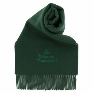 【新品】ヴィヴィアンウエストウッド VIVIENNE WESTWOOD マフラー ストール 刺繍 無地 レディース M411-DARKGREEN ダークグリーン