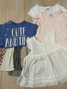 女の子　70 ロンパース　半袖Tシャツ　H&M ブリーズBREEZE フーセンウサギ　CELEC BABY