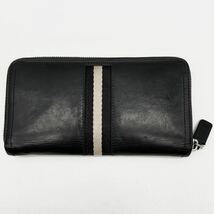 美品 BALLY バリー メンズ ビジネス 長財布 ラウンドファスナー ジップ オーガナイザー トレインスポッティング ブラック レザー 多収納_画像3