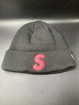 supreme シュプリーム NEW ERA ニューエラ ニット帽 帽子 ニット ブラック　S ピンク　_画像3