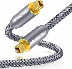 1M optical digital cable SOUNDFAM Toslink light cable optical digital audio cable [24K gilding,Hi-Fisa