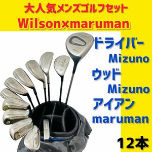 【大人気】ウィルソン マルマン メンズ ゴルフクラブ 初心者 セット 12本