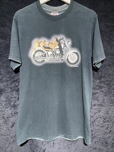 90s ヴィンテージ エロt バイカー tシャツ USA製 プリントTシャツ vintage ヌード 裸 おっぱい ハーレー トライアンフ