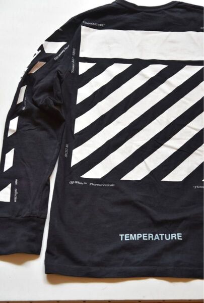 ★OFF-WHITE 18SS/DIAG TEMPERATURE/長袖T/M/★