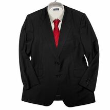 【大人の風格】高級品 エルメネジルドゼニア 2B スーツ セットアップ ブラック L_画像2