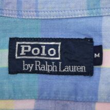 POLO by RALPH LAUREN ポロ ラルフローレン 春夏 半袖 チェック シャツ Sz.M　メンズ　E4T00832_4#A_画像5