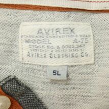 AVIREX アヴィレックス 春夏 半袖 胸刺繍★ ポロシャツ Sz.5L　メンズ 大きいサイズ　E4T00827_4#A_画像5