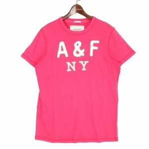 Abercrombie&Fitch アバクロンビー＆フィッチ 春夏 ロゴ刺繍★ 半袖 クルーネック カットソー Tシャツ Sz.M　メンズ　E4T01008_5#A