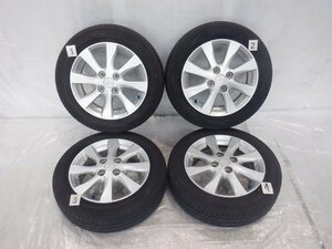 ☆B11W ekワゴン☆ 4H 100 4.5J +46 14インチ 三菱純正 アルミホイール タイヤ 155/65R14 DUNLOP 4本 ★タイヤ1本は要交換★