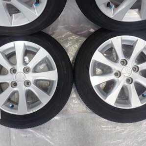 ☆B11W ekワゴン☆ 4H 100 4.5J +46 14インチ 三菱純正 アルミホイール タイヤ 155/65R14 DUNLOP 4本 ★タイヤ1本は要交換★の画像3