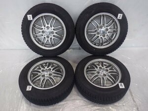 ☆バリ山☆ 4H 100 5.5J +50 14インチ 社外品 BRANDLE-LINE アルミホイール 冬用 スタッドレス タイヤ 165/70R14 YOKOHAMA 4本