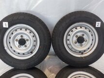 ☆23年製 バリ山☆ 5H 114.3 5J +50 13インチ トヨタ純正 鉄 スチールホイール タイヤ 175/80R13 97/95N LT YOKOHAMA 4本_画像3