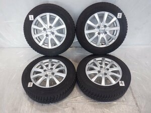 ☆バリ山☆ 4H 100 5.5J +38 14インチ 社外品 weds ravrion アルミホイール 冬用 スタッドレス タイヤ 165/70R14 YOKOHAMA 4本