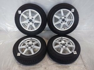 ☆バリ山☆ 4H 100 5.5J +39 14インチ 社外品 BS製 TOPRUN アルミホイール 冬用 スタッドレス タイヤ 165/70R14 BRIDGESTONE 4本