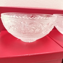 6987★【未使用/保管品】Baccarat バカラ アラベスク スモールボウル サラダボール フルーツボウル 12cm 2点セット ブランド食器 ガラス_画像4