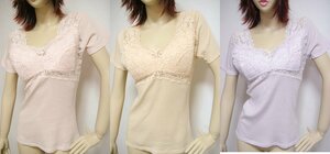  free shipping * super profit 3 color collection * cup attaching 3 minute sleeve inner (LL/ pink & beige & purple * cotton 100%* refreshing . feel of * cotton 100%* needle pulling out braided * elasticity eminent 