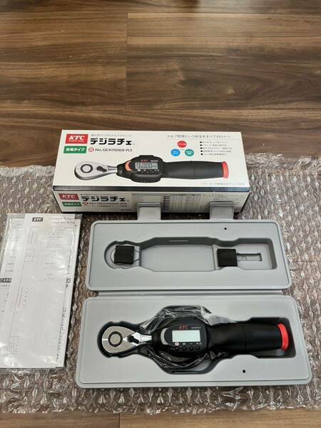 KTC GEKR060-R3 9.5sq.デジラチェ Type rechargeable（充電式）ラチェットヘッドタイプ ケース（小）付き 工具 京都機械工具