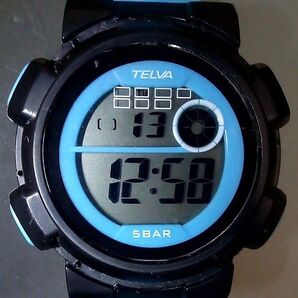 デジタル 腕時計 スカイブルー