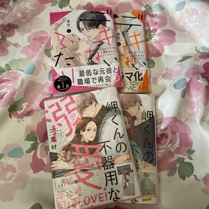 デキないふたり　岬くんの不器用な溺愛　1.2巻ずつ　4冊セット　里村　先生　特典付き