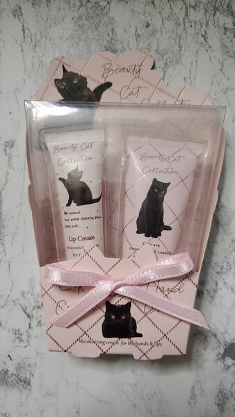 ビューティーキャットコレクション リトルケアセット 黒猫 ハンドクリーム リップクリーム