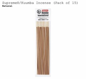 Supreme 24SS week14 Kuumba Incense ( Pack of 15 ) Natural シュプリーム クンバ インセンス ナチュラル お香 送料無料 新品未開封