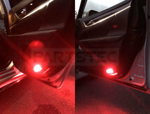 トヨタ LED カーテシランプ 赤レンズ 北米仕様 エスティマ カムリ プリウスα マークX 200ランクル 150ランクル / 149-47_画像7
