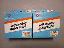 【新品 2本 即決即日発送】チューブ / WELDTITE ウェルドタイト / self sealing inner tube / 26インチ / 1.75-2.125 / 米式 _画像1