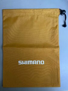 シマノ　巾着( 37×27cm)　片紐タイプ ナイロン製　ブラウン　送料無料　Ｃ