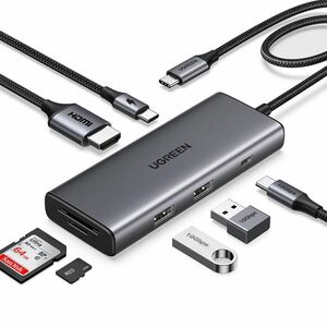 ＊UGREEN Revodok Pro 107 USB C ハブ 7-IN-1 10Gbps 2 x USB-A 3.2+1 x USB-C 3.2 (10Gbps) Type-C 100W、高速充電、 4K@30Hz、HDMI出力