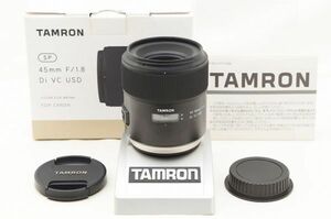 ☆極上美品☆ TAMRON タムロン SP 45mm F1.8 Di VC USD 元箱 付属品 Canon用 ♯24052201