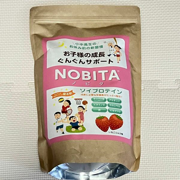 ノビタ ソイプロテイン ジュニア スパッツィオ　NOBITA いちごミルク味