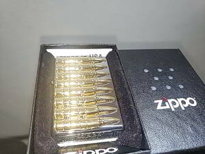 ZIPPO 銃弾　弾丸　ガン　GUN 拳銃　ゴールド　両面　メタル貼り　2008年製