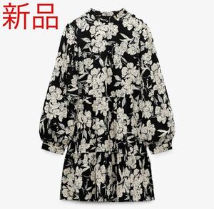 新品タグ付き　ZARA ザラ　 OVERSIZE PRINTED DRESS チュニック ワンピース