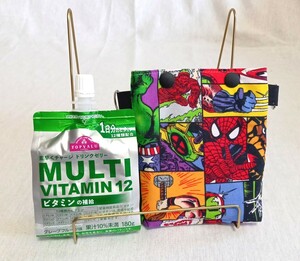  handmade * keep cool heat insulation pauchi drink case *180g correspondence * Avengers * block pattern 