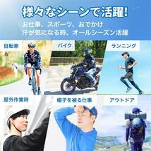 ヘルメット インナーキャップ 夏 用 自転車 バイク サイクリング ロードバイク 薄い 冷感 工場 帽子 野球 作業 男女兼用 迷彩グレー 3枚組_画像7