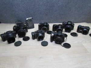 ジャンク☆デジカメまとめて９台☆デジタル一眼他☆Panasonic・Canon・Nikon・FUJIFILM