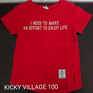 KICKY VILLAGE 半袖Tシャツ 100 レッド