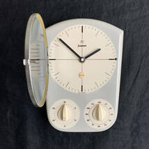 ドイツ 1960s JUNGHANS ユンハンス タイマー付き 金継ぎ 陶器 時計 壁掛け キッチン クロック ヴィンテージ フランス 北欧 アンティーク_画像9