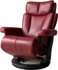 [ free shipping ]2 motor electric type high class original leather personal chair - wine red 