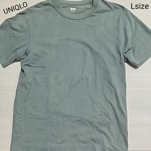 ユニクロ　クルーネックTシャツ　Lサイズ　グリーン　UNIQLO　U 半袖Tシャツ　男女兼用