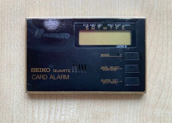 ジャンク品 SEIKO QUARTZ CARD ALARM セイコー クオーツ カード アラーム デジタル時計 カード型時計