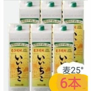 P0110 いいちこ麦25度1.8Lパック 1ケ一ス( 6本入 ) 麦焼酎 