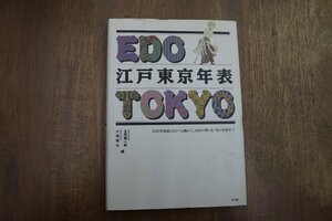 ◎江戸東京年表　1590年家康の江戸入城から1993年曙・貴ノ花の昇進まで　吉原健一郎・大濱徹也編　小学館　定価2000円　1993年初版