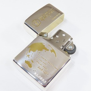 ★コレクター放出デッドストック！ Zippo/ジッポ 2000年頃製 2000年ワールドカップ 両面盛上げメッキ 限定シリアル入り★141の画像6