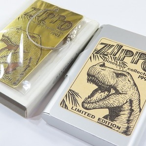 ★コレクター放出デッドストック！ Zippo/ジッポ 93年頃製 ティラノサウルス 恐竜 両面加工 限定シリアル入り★153の画像8