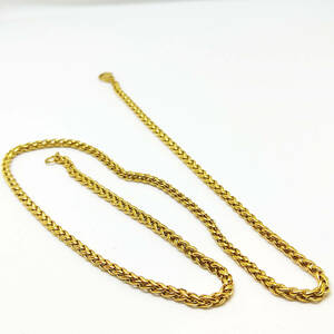  necklace 48cm gross weight 12.4g flat rope gold chain chain necklace gold Gold 18k gp k18 men's lady's 303