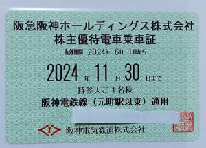 阪急阪神株主優待電車乗車証　簡易書留送料無料