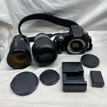 SONY ソニー SLT-A55V デジタル一眼レフ レンズセット MINOLTA AF 75-300mm 1.5m 4.9ft/AF 28-135ｍｍ 1:4(22)-45 本体充電器有り_画像1