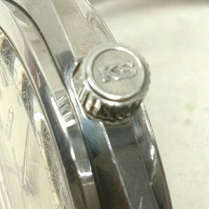 [稼働品] KING SEIKO KS キングセイコー HI-BEAT ハイビート 45-7001 手巻き ノンデイト シルバー 社外ベルト 金メダルの画像6